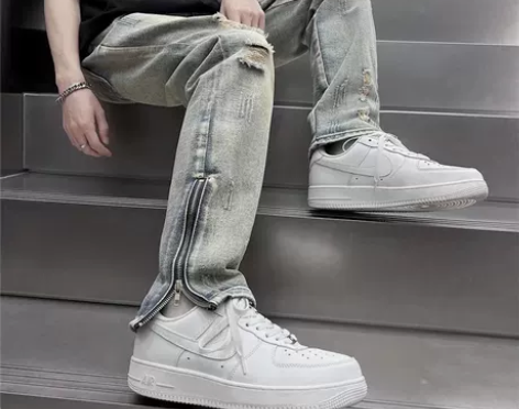 破洞牛仔裤 破洞牛仔裤乞丐裤欧美vibe风...