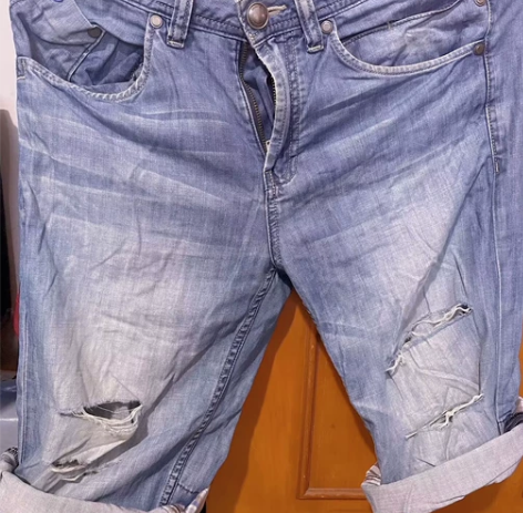 杰克琼斯破洞牛仔裤,可个性DIY,超薄,1...