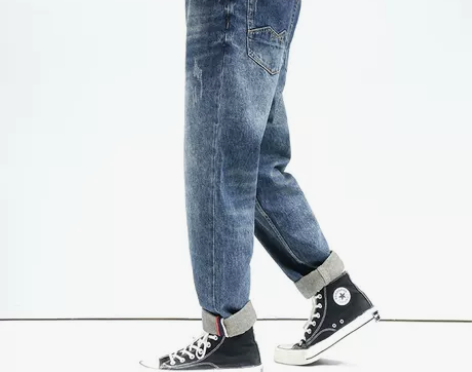 牛仔裤 裤子牛仔裤男士秋季宽松直筒潮牌长男...