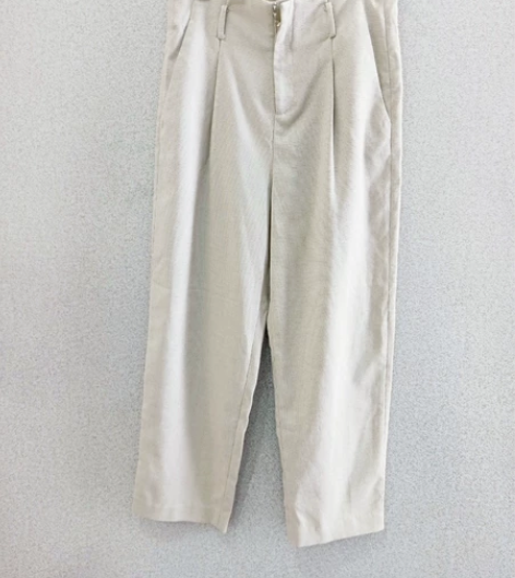 全新品牌轩日休闲裤女款格纹高腰九分裤 实体...