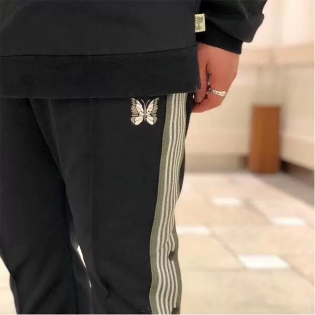 老夫子 NEEDLES 侧边排扣蝴蝶刺绣织...