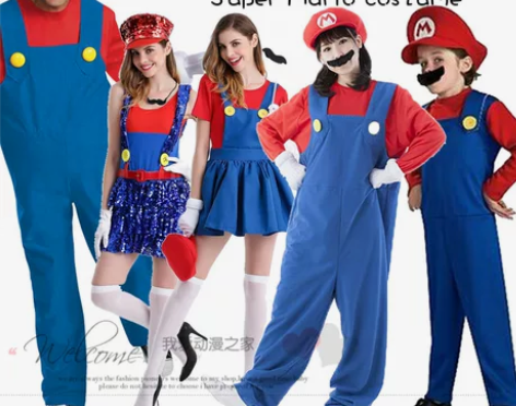 万圣节成人Cosplay马里奥化妆舞会装扮...