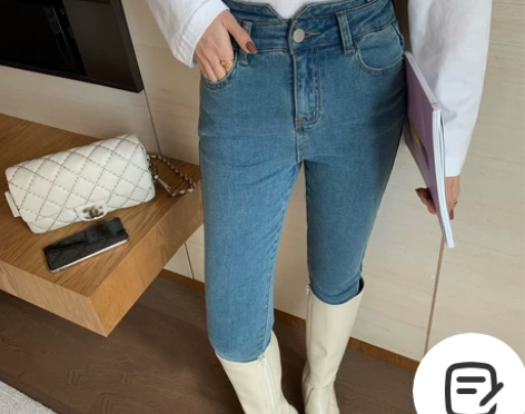 小宜定制高腰显瘦牛仔裤女士2020年新款潮...