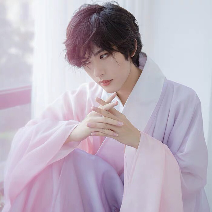 司南阁原创无忧汉服男女通款明制紫色披风