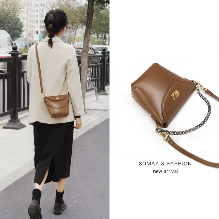 白色Somay水桶包包女2020新款潮夏季...