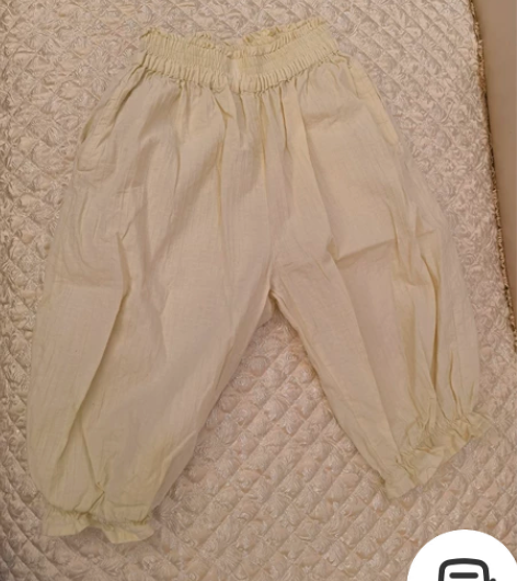 棉麻裤120码，下过水全新！传到身高105...