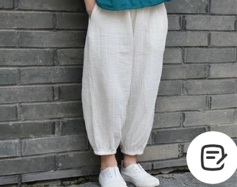 全新带吊牌九分棉麻裤中性夏季防蚊裤童装男童...