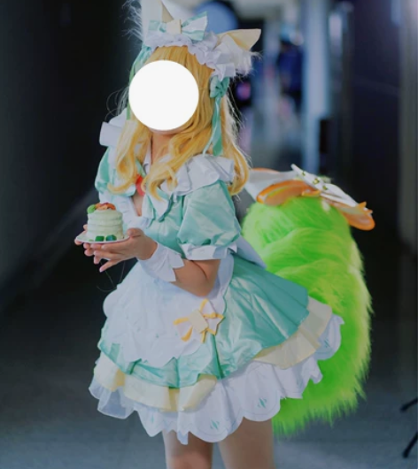 王者荣耀妲己抹茶甜心大全套有尾巴 仅游场，...