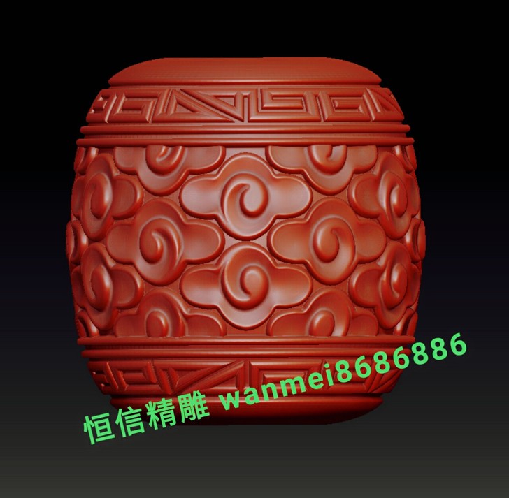 新款回纹珠stl，新款祥云，三维立体图，雕...