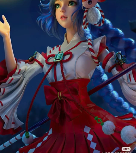 换大乔伴生伊势巫女s有鞋有毛有法杖法杖缺个...