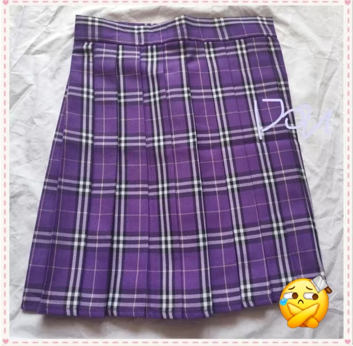 【神明听我意】紫格jk紫皮糖软妹jk格子裙...