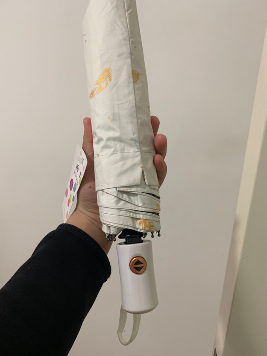 羽毛黑胶晴雨伞全新