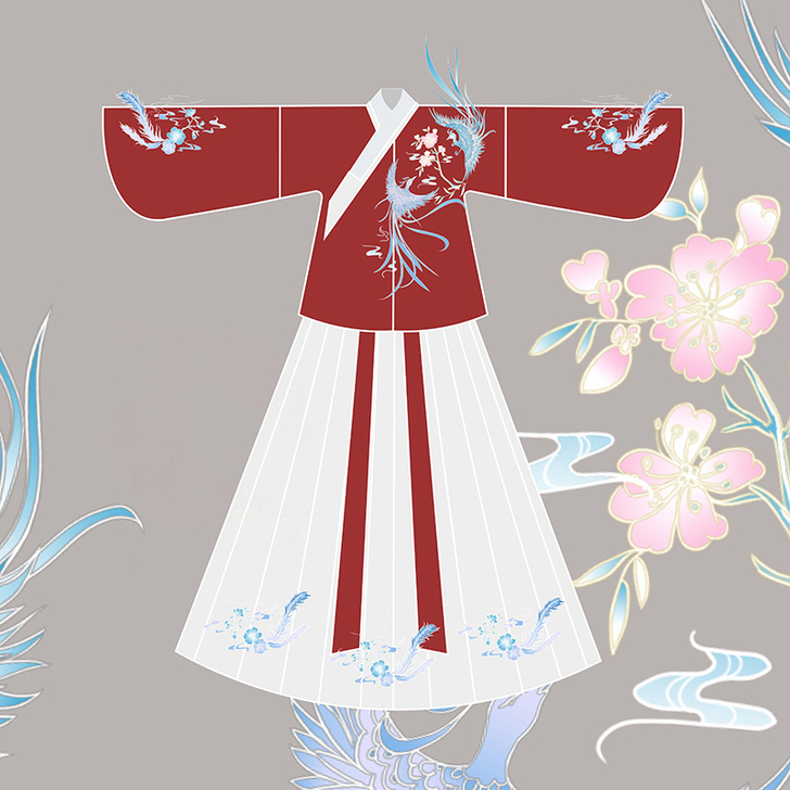艺缕原创正品【鸾凤】交领汉服女琵琶袖明制袄...