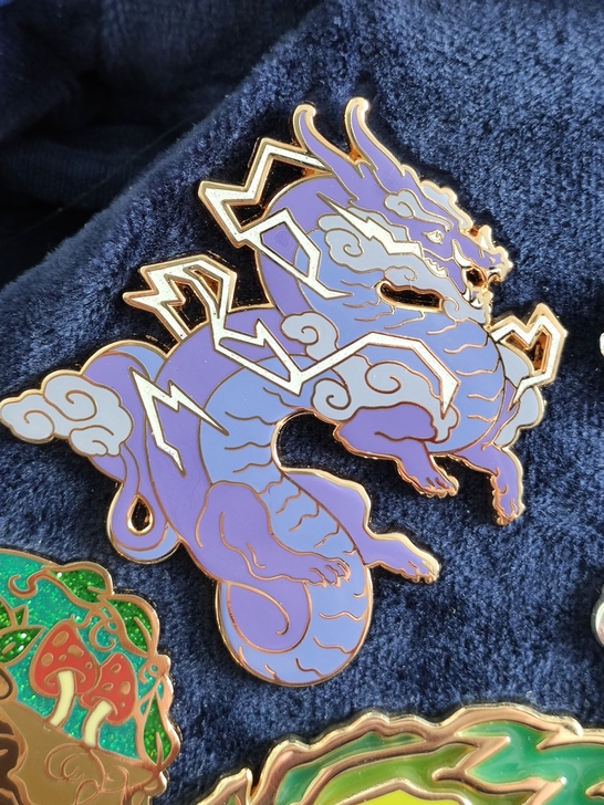 雷云龙 浮世绘 幻兽 欧美金属徽章胸针pi...