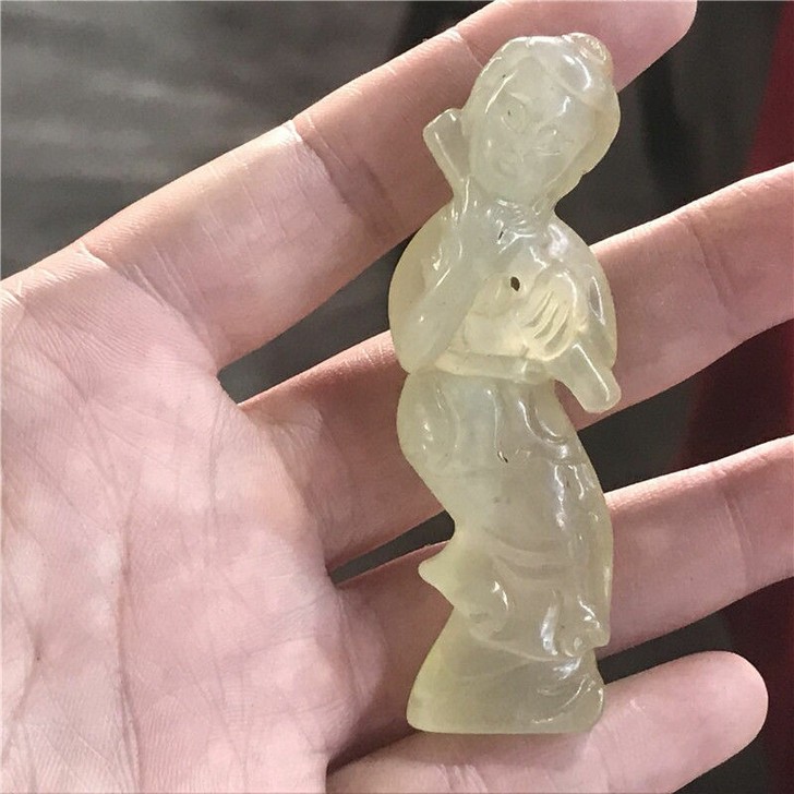 岫玉摆件玉器吊坠古玉老玉挂件复古玉佩玉雕颈...