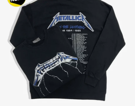 全新欧美元单男式卫衣加绒Metallica...