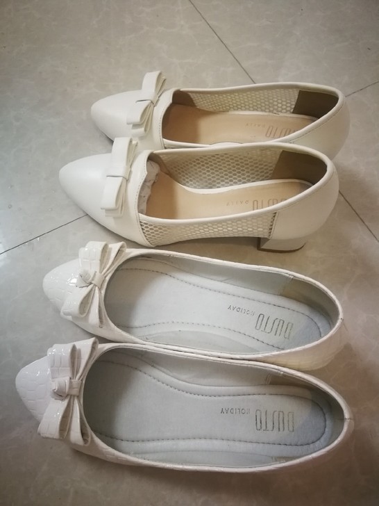 热风pu春秋单鞋 淑女秀气 白色 3...