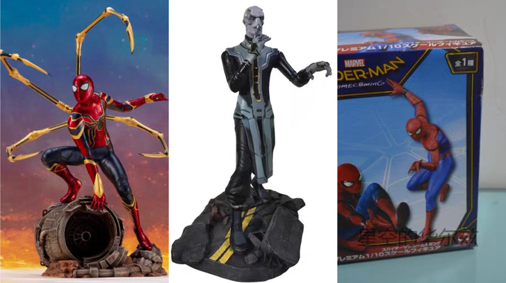 打包出，B站购买寿屋钢铁侠蜘蛛侠，某宝购买...