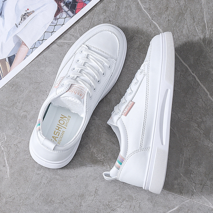 鞋子女2021潮鞋新款小白鞋女韩版超纤皮板...