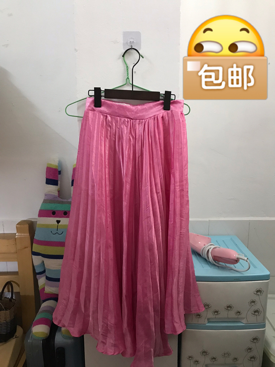 百褶半身裙，M码，全新，颜色超减龄，闲置包...