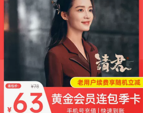 爱奇艺会员 黄金vip3个月 爱奇艺视频会
