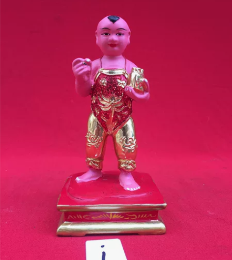 木雕小童子.尺寸高20公分 感兴趣的话点“...