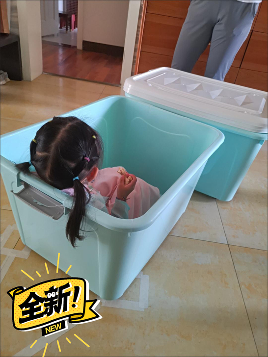 【包邮清货】全新 家用收纳箱带盖加厚特大号...