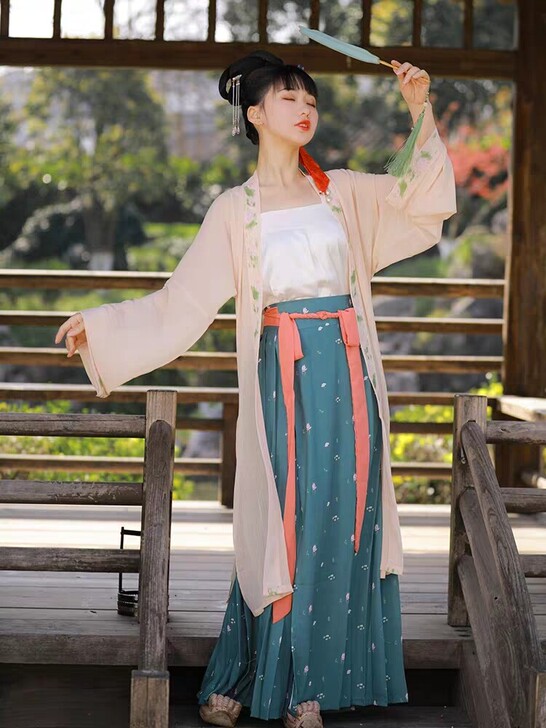 馨汉沐夕原创汉服正品{嬉莲语 }宋制齐腰襦裙