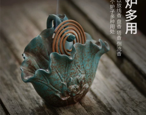 创意倒流香炉大号盘香檀香炉家用室内仿古塔香...
