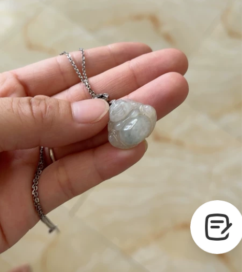 佛玉雕琢，925银链子，买的几年的，有孩子...