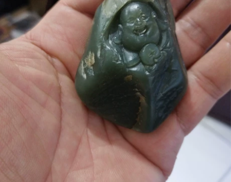和田青玉山流水料，八十年代玉雕厂货。品质如...