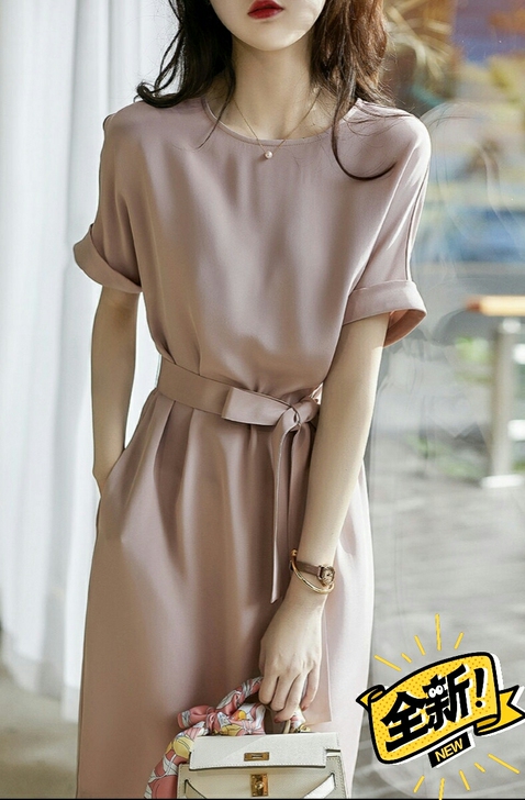 特惠包邮法式连衣裙女系带收腰显瘦裙子202...