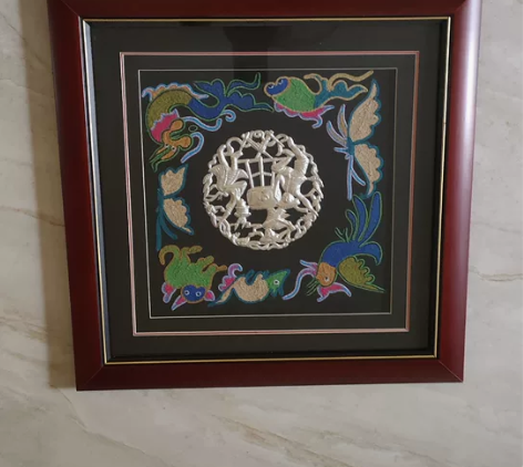 贵州银饰工艺品，苗家风俗系列纯银实木装饰画...