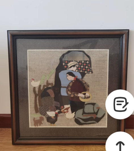 布艺画,50*50cm,民间工艺大师纯手工...