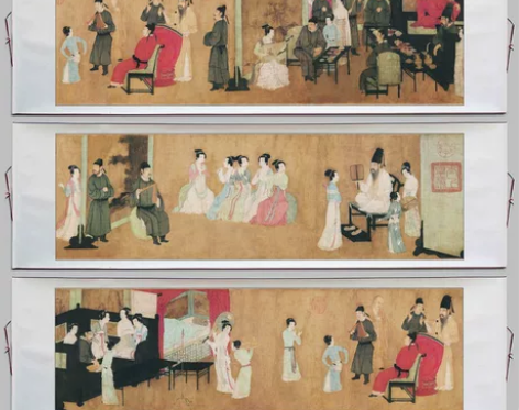 韩熙载夜宴图横幅卷轴画十大传世名画名家挂画...