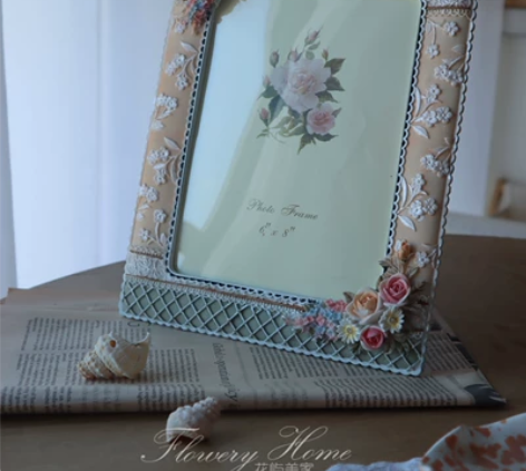 重工树脂立体浮雕花朵相框画框 欧式田园风 ...