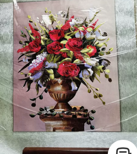 苏绣刺绣挂画成品平安富贵客厅装饰 50*7...