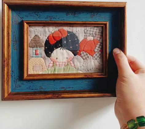 拼布刺绣娃娃摆件装饰画 感兴趣的话点“我想...