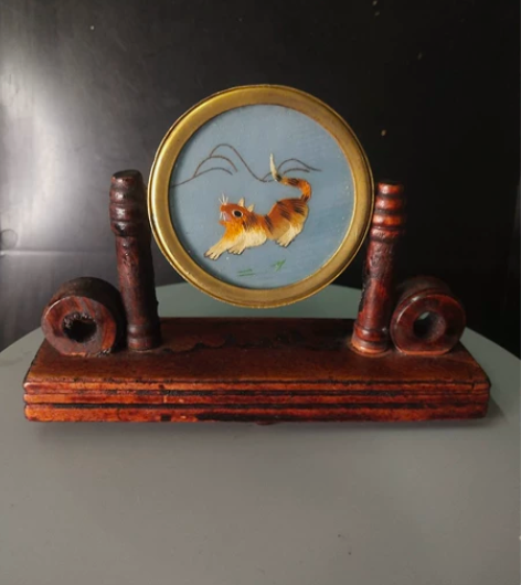 创汇时期回流567年代 手工刺绣画挂屏 全...