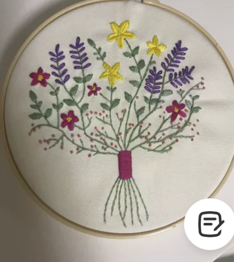 简约刺绣画，自画自绣 纯手工刺绣，自画自绣...