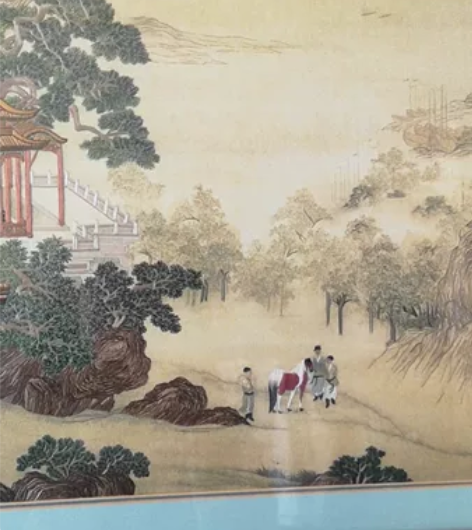 纯手工苏绣画#收藏文玩老物件  带画框47...