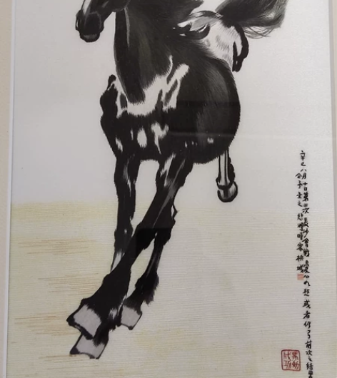 纯手工刺绣画苏绣成品挂画办公室玄关中式装饰...