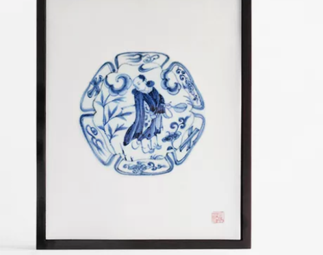 景德镇婷窑元青花瓷板画 感兴趣的话点“我想...