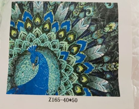 全新DIY手绘亚麻布无框画40*50 感兴...