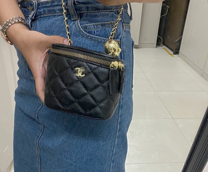 金珠盒子包2021包包小香风金球女包斜挎链...