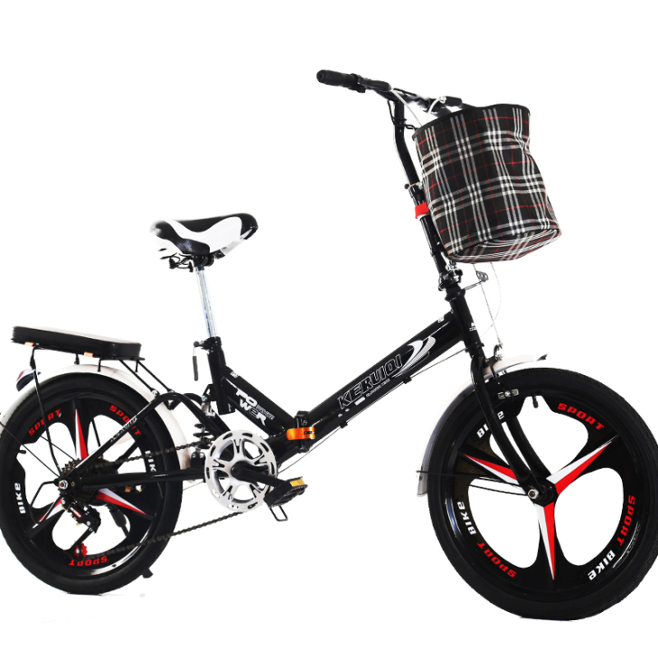 折叠自行车20寸女式超轻便携成年变速一体轮...