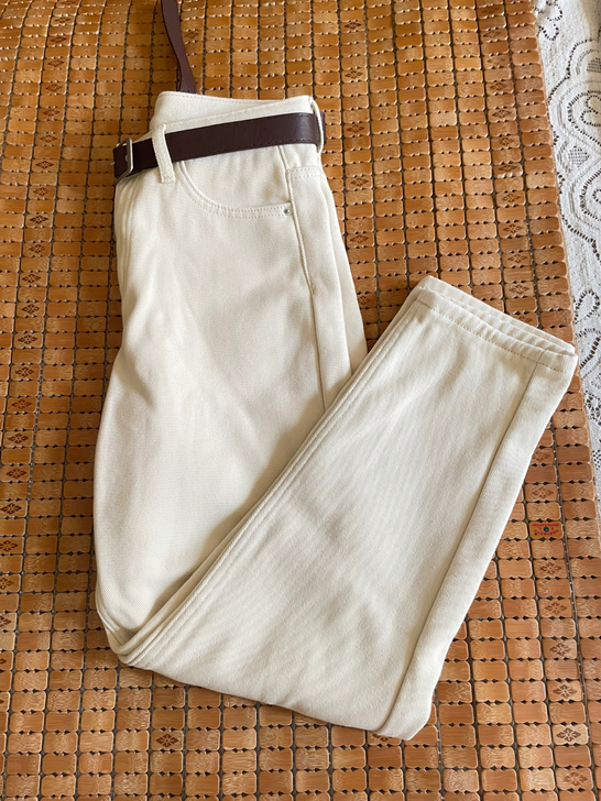 反季甩!!米白色萝卜裤(加绒加厚9分)
