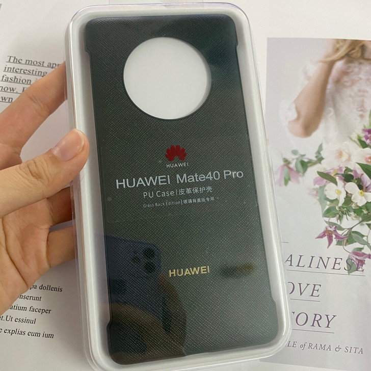 华为Mate40Pro皮革保护壳原装正品前...