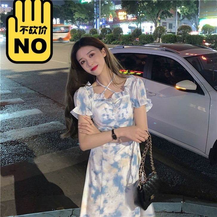 全新 ！法式复古小众甜美长裙夏季2021年...