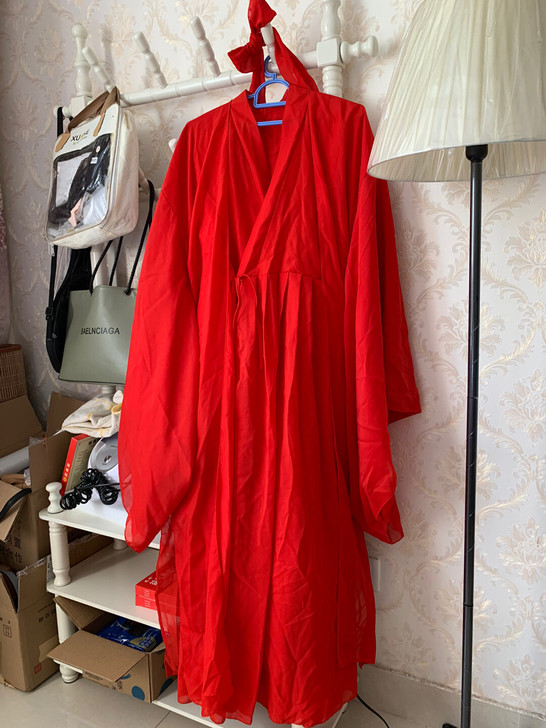 红色汉服    仅试穿   未下水    ...
